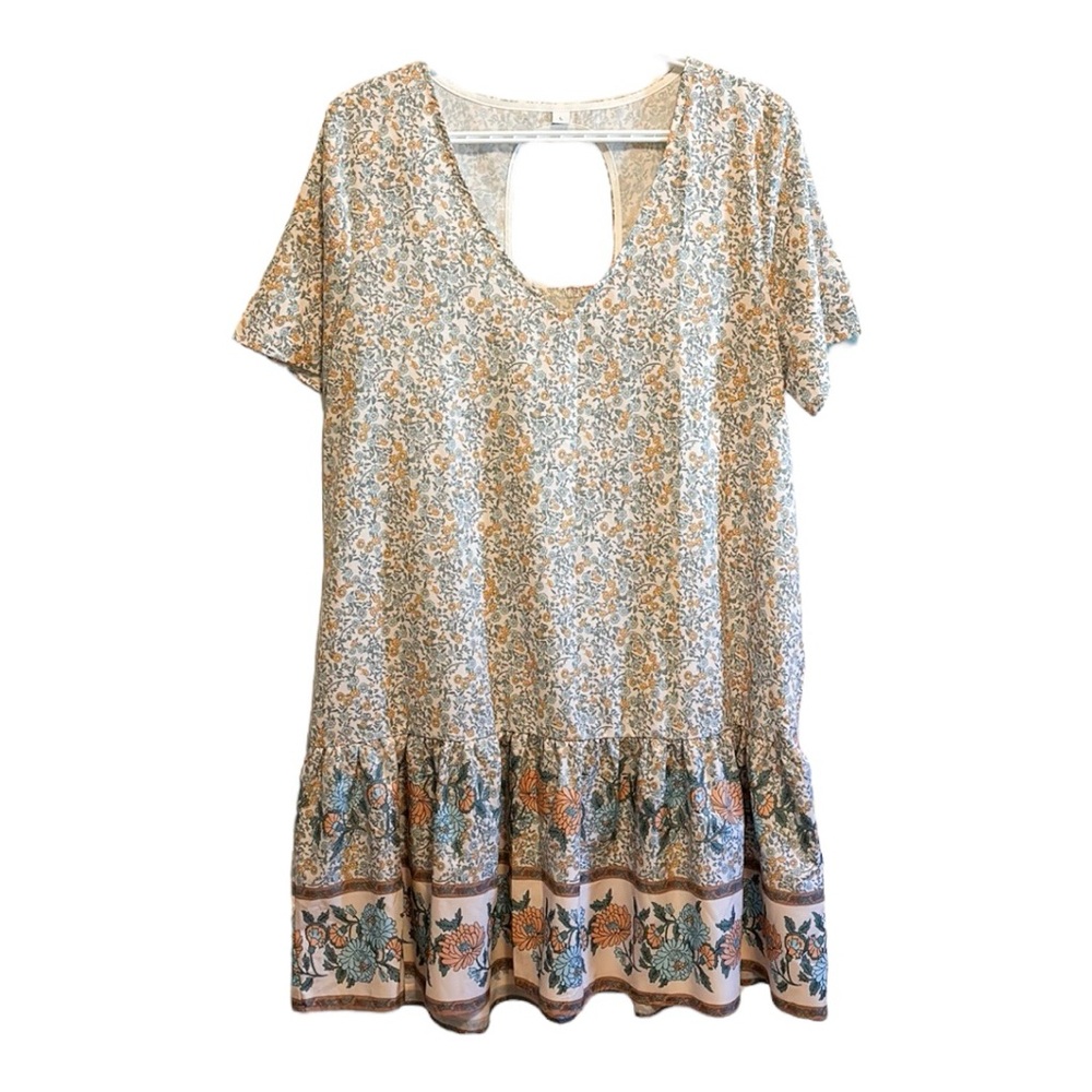 Floral Print Short Sleeve Dress
